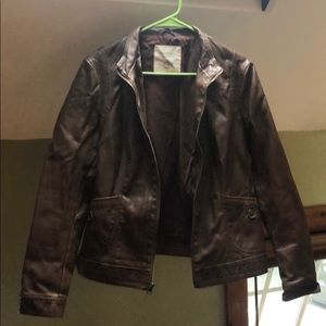Brown pleather jacket